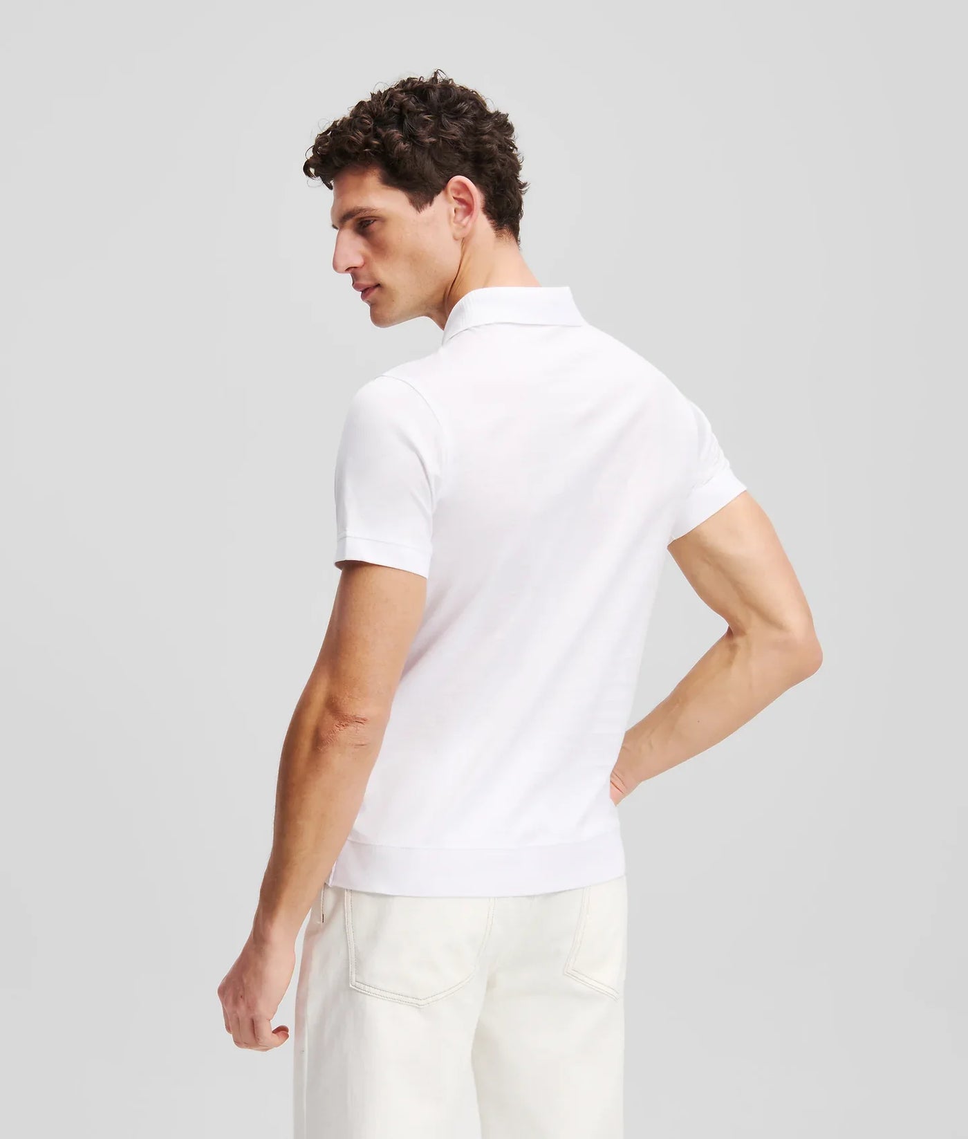 KARL PRESS-STUD POLO SHIRT