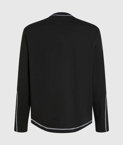 KARL CONTRAST STITCH LONG-SLEEVED T-SHIRT