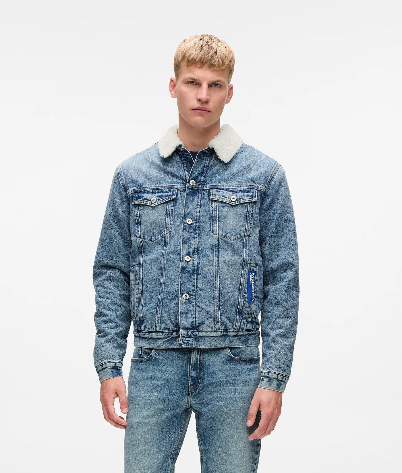 KARL SHEARLING DENIM JACKET