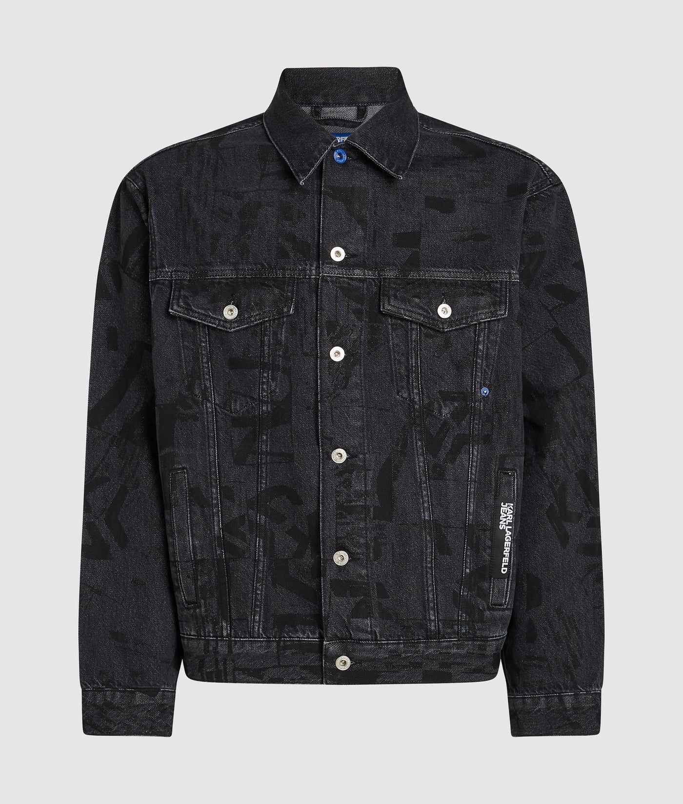 KARL ALL-OVER MONOGRAM DENIM JACKET