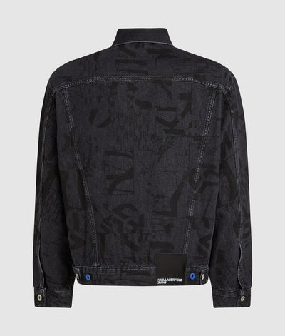 KARL ALL-OVER MONOGRAM DENIM JACKET