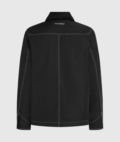 KARL CONTRAST STITCH BOMBER JACKET