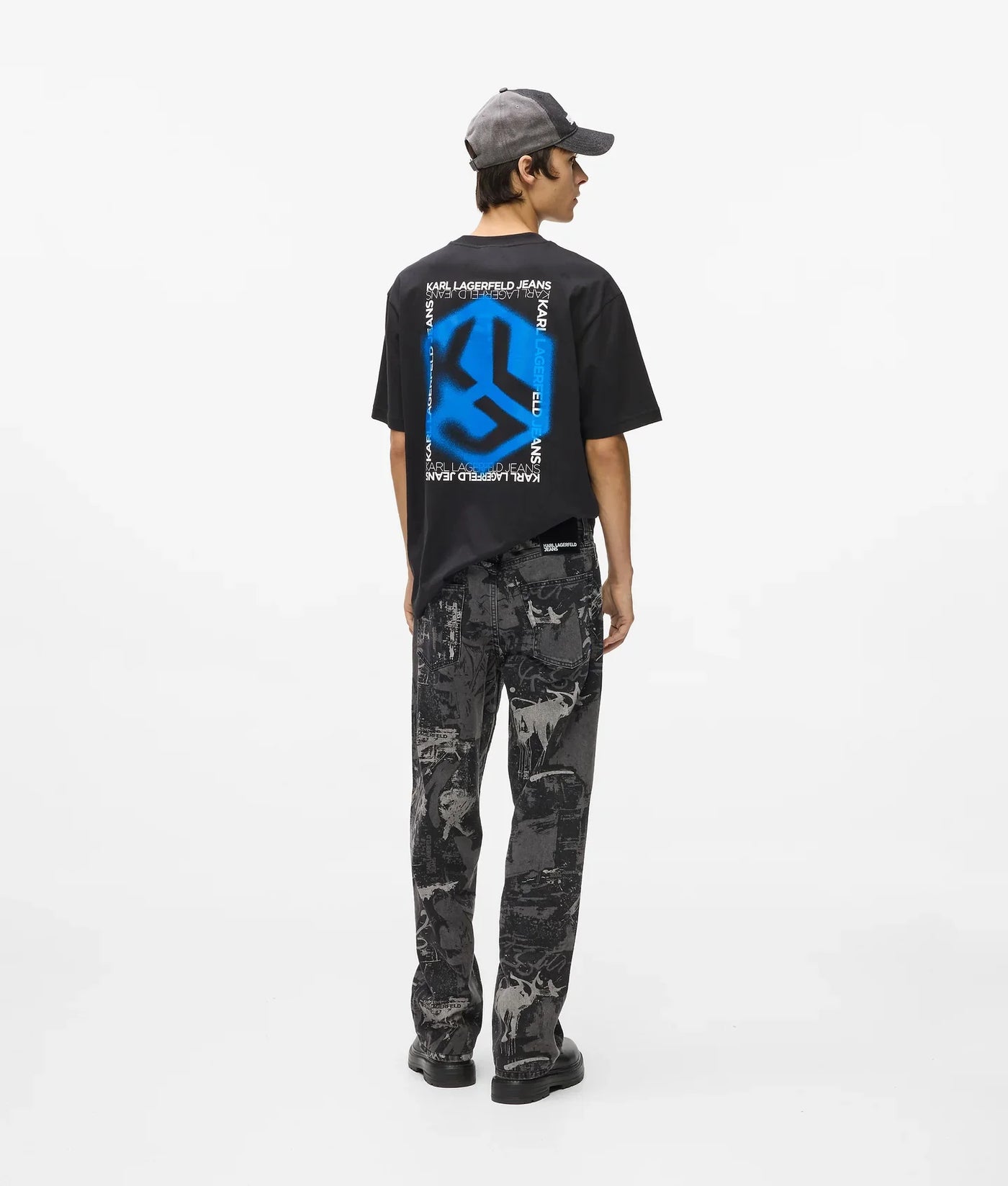 KARL PAINT-EFFECT RELAXED JEANS
