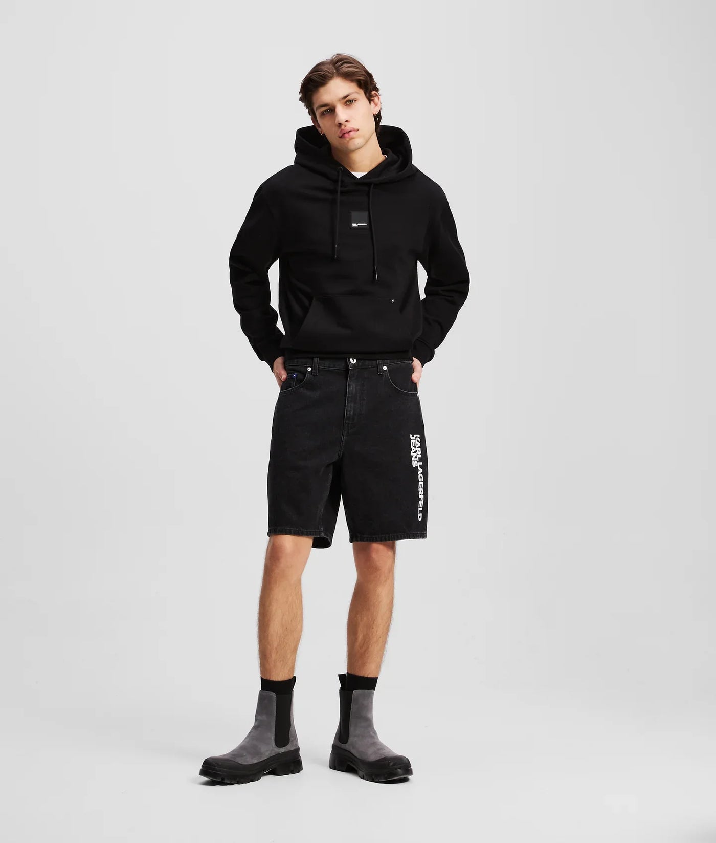 KARL RELAXED DENIM SHORTS