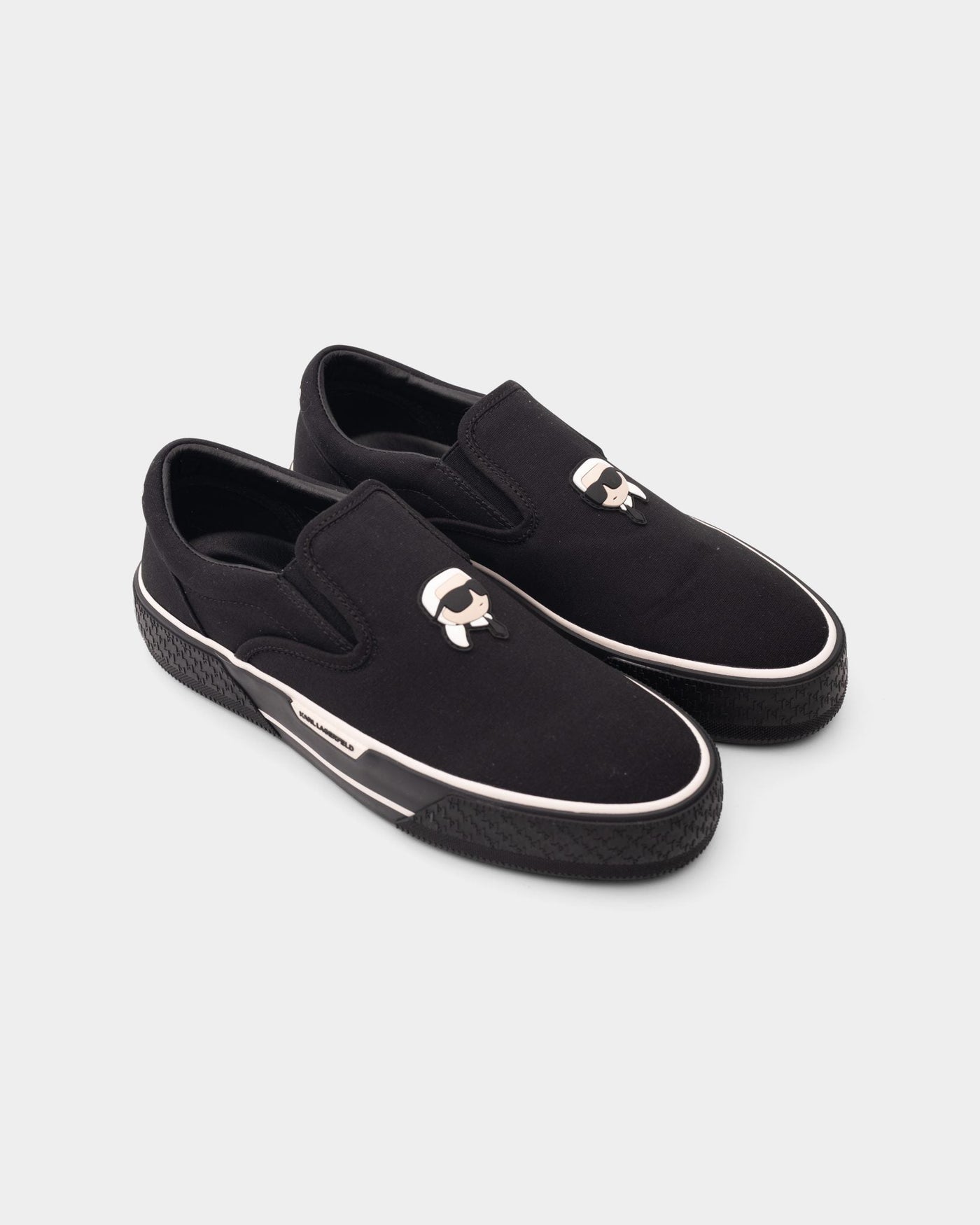 KARL KAMPUS MAX NFT SLIP ON BLACK CANVAS MONO
