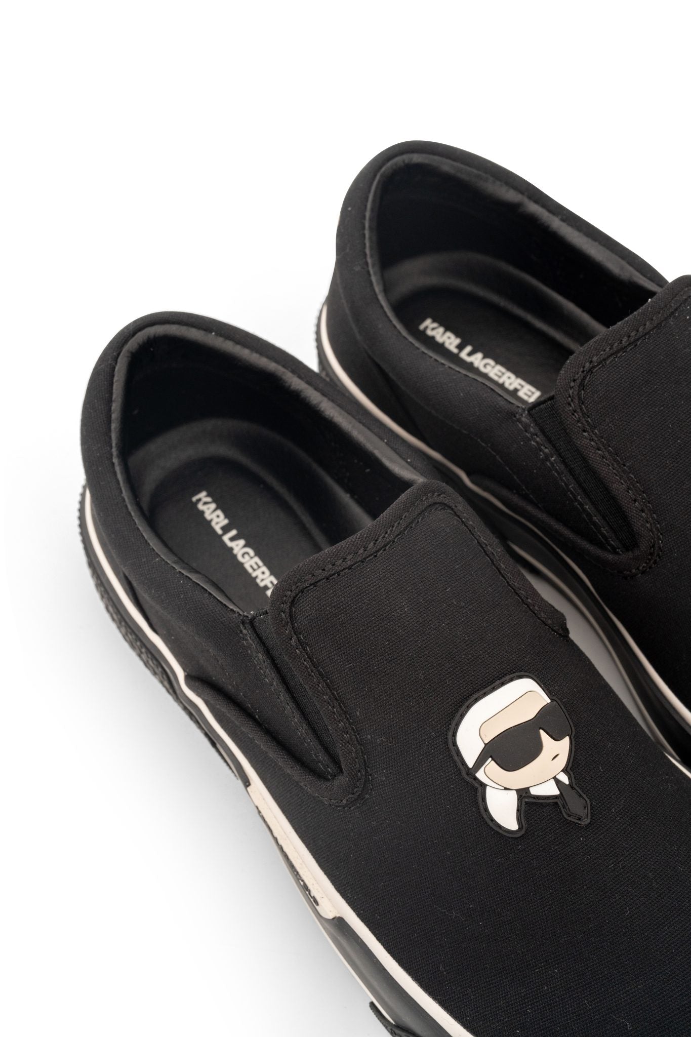 KARL KAMPUS MAX NFT SLIP ON BLACK CANVAS MONO