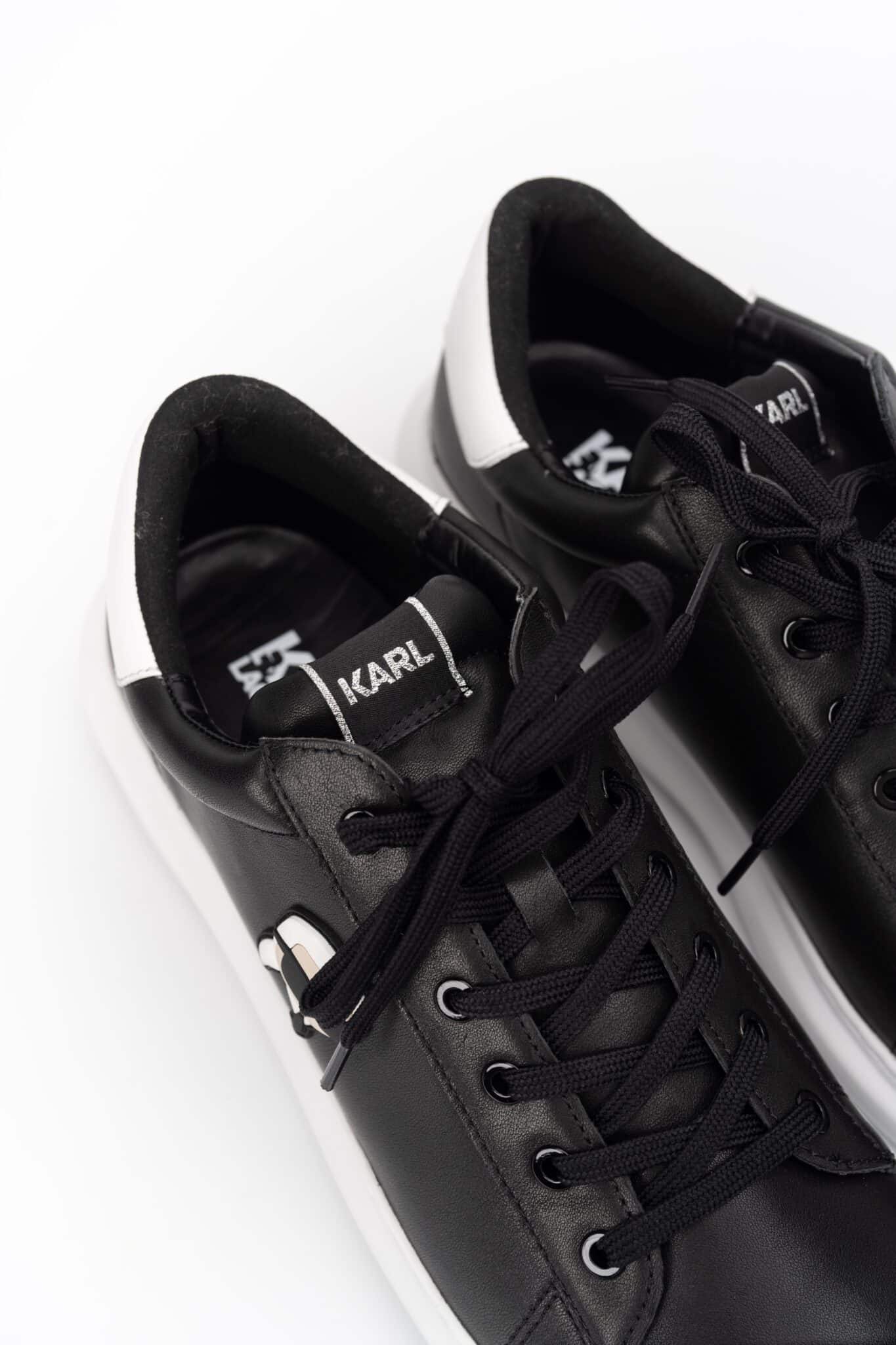 KARL KAPRI NFT LO LACE SNEAKER BLACK LTHR