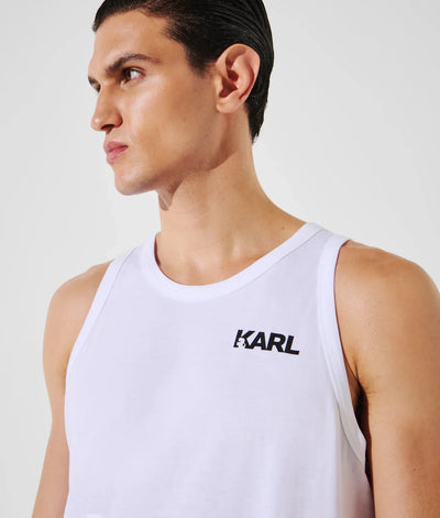 KARL LOGO BEACH TANK TOP