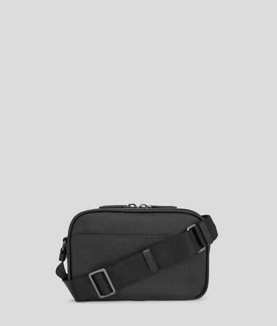 KARL K/ESSENTIAL LEATHER CROSSBODY BAG