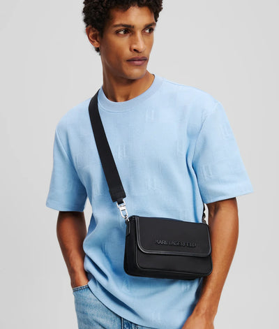 KARL K/ESSENTIAL NYLON CROSSBODY BAG