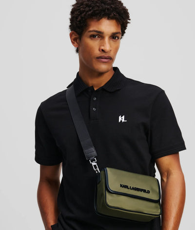 KARL K/ESSENTIAL NYLON CROSSBODY BAG