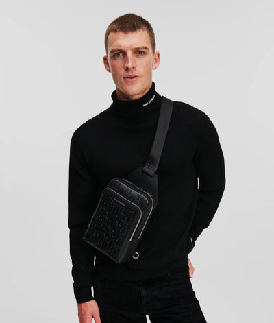 KARL K/LOOM LEATHER SLING BAG