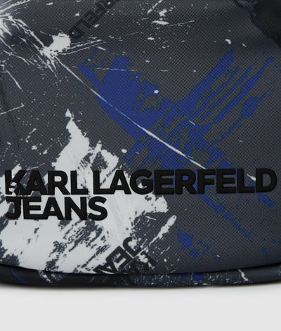 KARL GRAFFITI PRINT CROSSBODY BAG