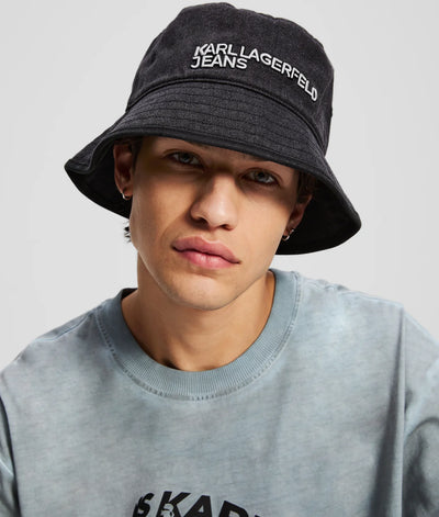 KARL DENIM BUCKET HAT