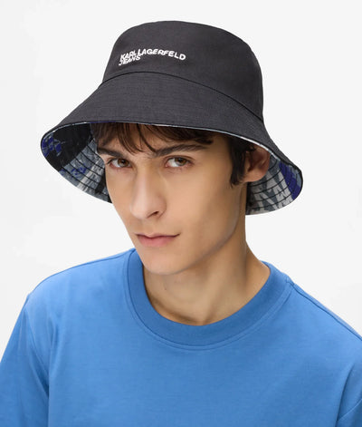 KARL REVERSIBLE GRAFFITI BUCKET HAT