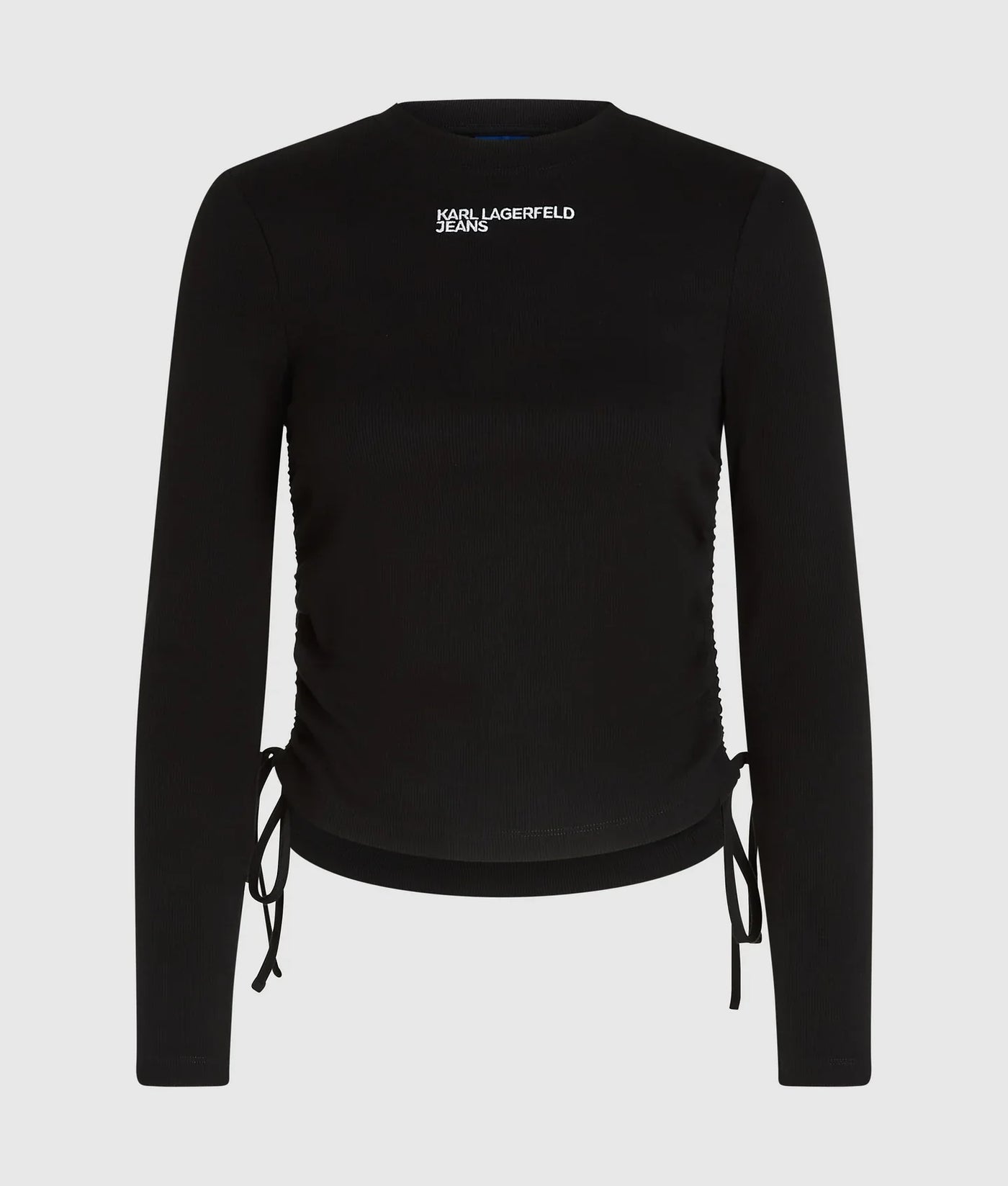 KARL RUCHED RIBBED TOP