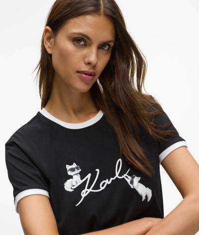 KARL IKON SIGNATURE CHOUPETTE T-SHIRT