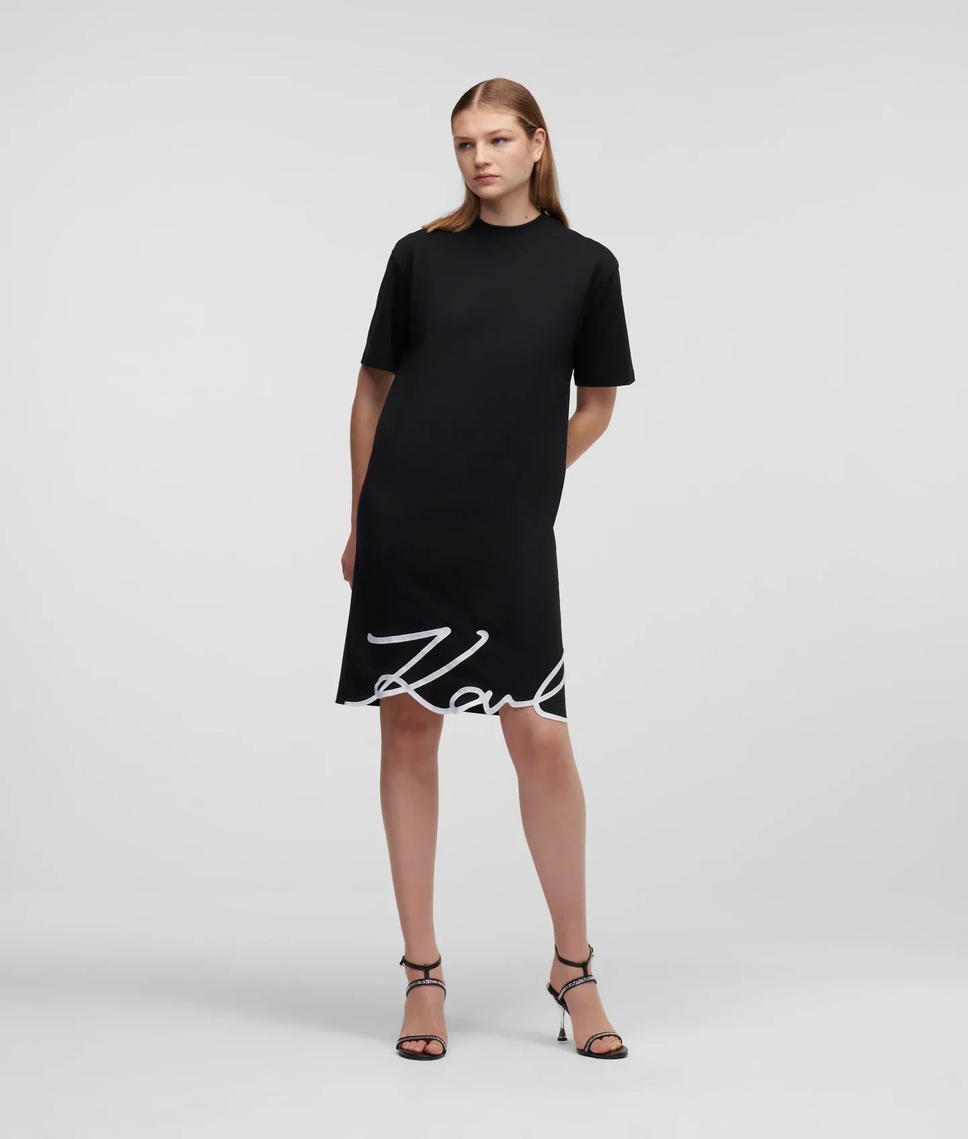 KARL SIGNATURE HEM T-SHIRT DRESS