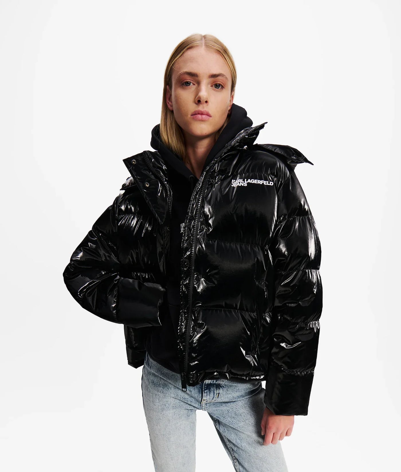 KARL PEARLISED PUFFER JACKET