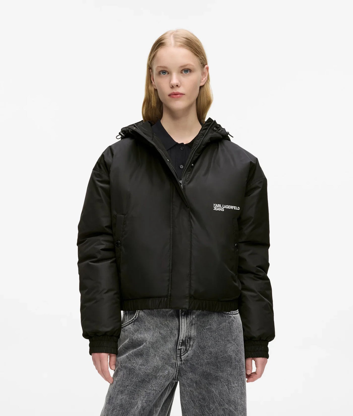 KARL LIGHTLY PADDED HOODED JACKET
