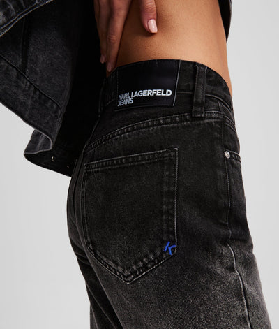 KARL OMBRÉ HIGH-RISE STRAIGHT JEANS