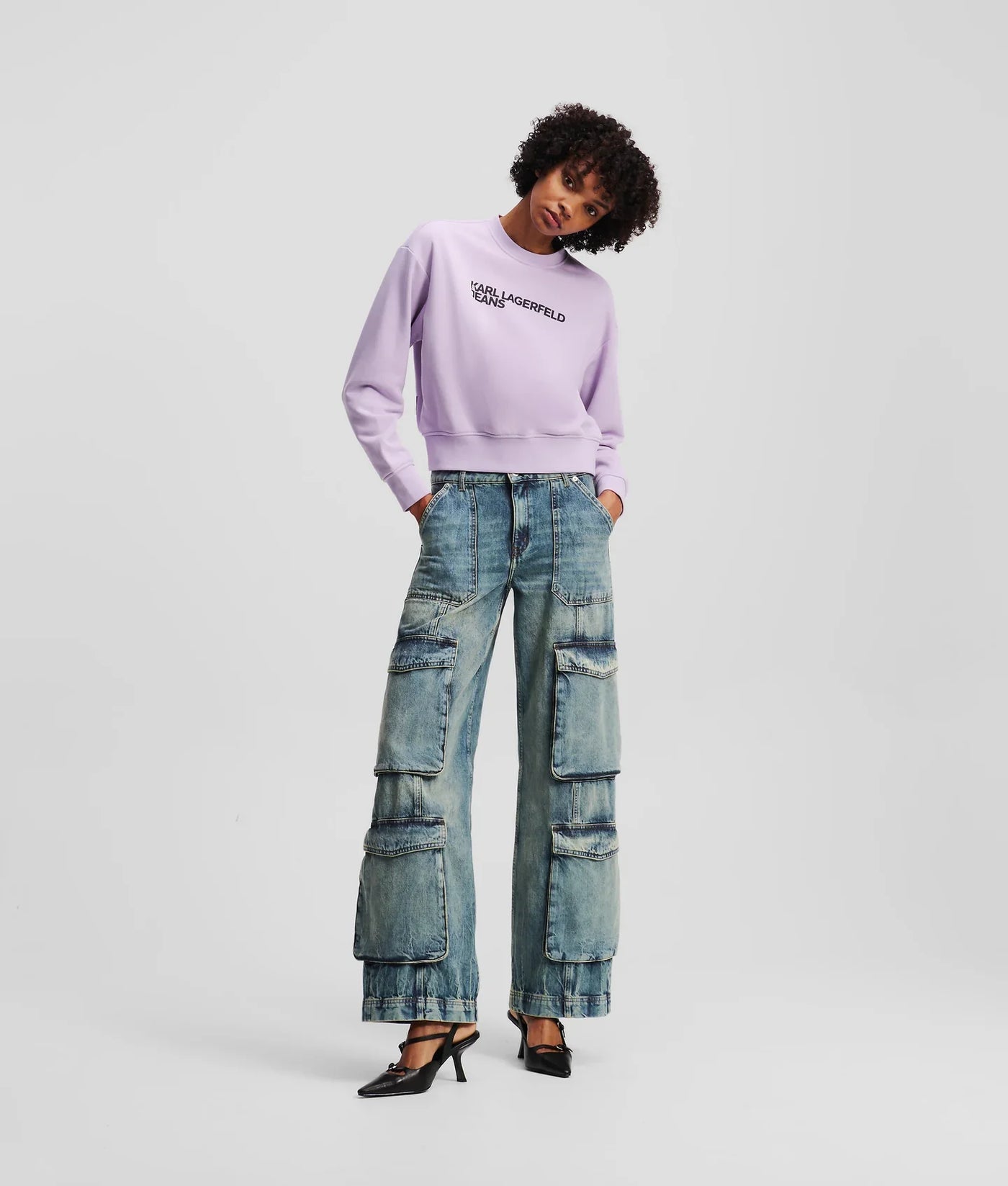 KARL UTILITY MID-RISE RELAXED JEANS