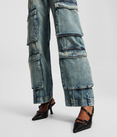 KARL UTILITY MID-RISE RELAXED JEANS