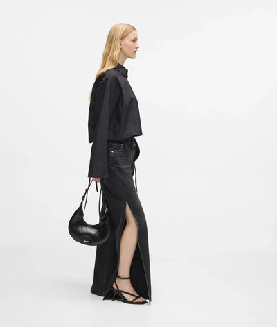 KARL SPLIT-LEG HIGH-RISE STRAIGHT JEANS