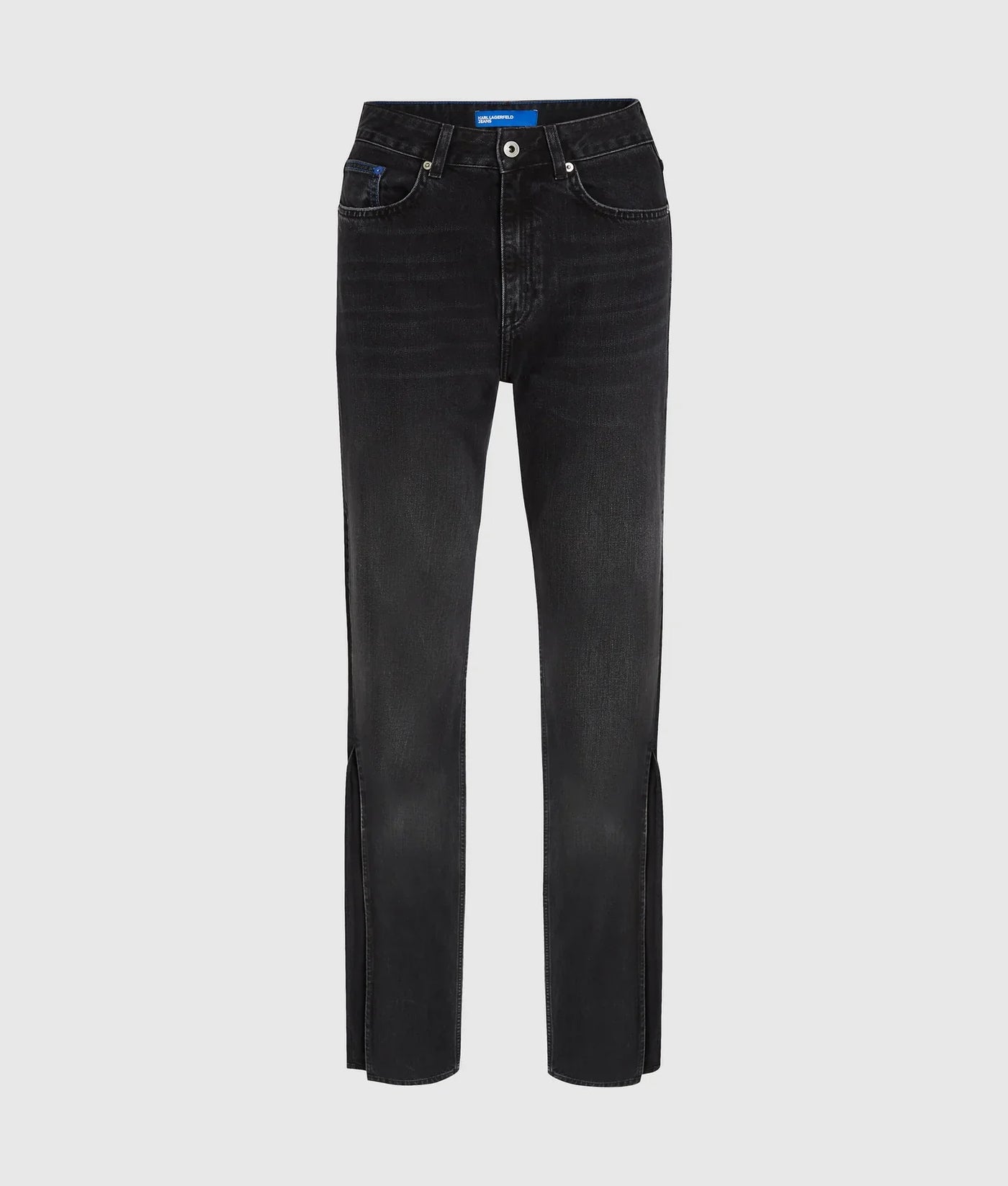 KARL SPLIT-LEG HIGH-RISE STRAIGHT JEANS