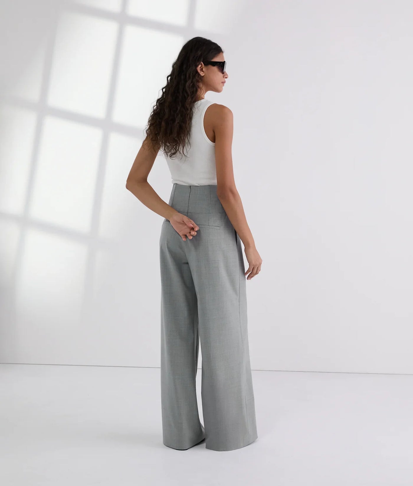 KARL TAILORED WIDE-LEG PANTS
