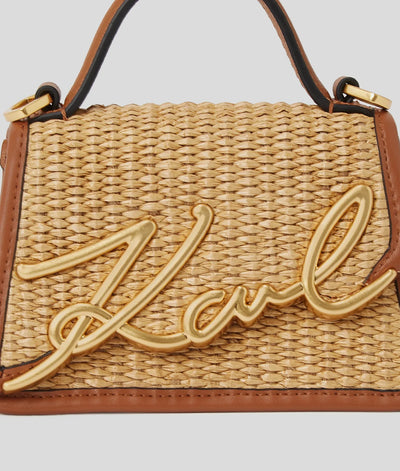 KARL K/SIGNATURE WOVEN NANO BAG