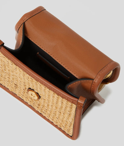KARL K/SIGNATURE WOVEN NANO BAG